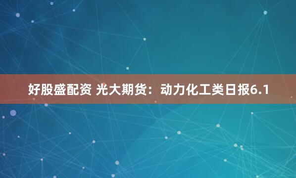 好股盛配资 光大期货：动力化工类日报6.1