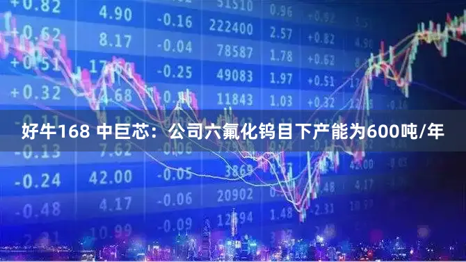 好牛168 中巨芯：公司六氟化钨目下产能为600吨/年